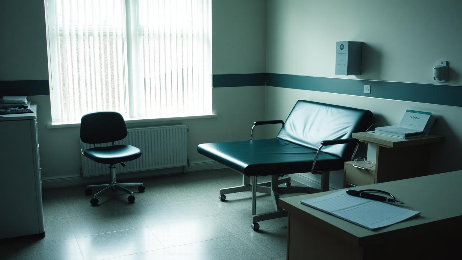 Empty NHS GP consulting room