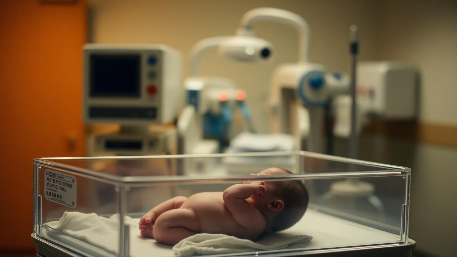 Equipment in a neonatal intensive care unit